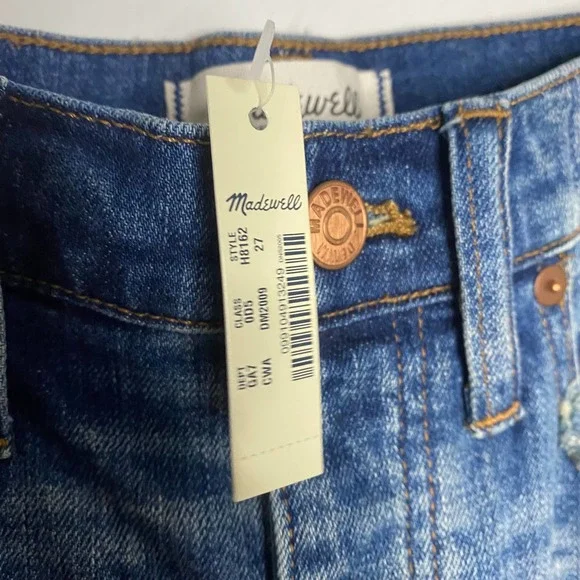 Madewell Straight-Leg Jeans in Cloverdale: Selvedge Edition NWT 27 - Picture 9 of 10